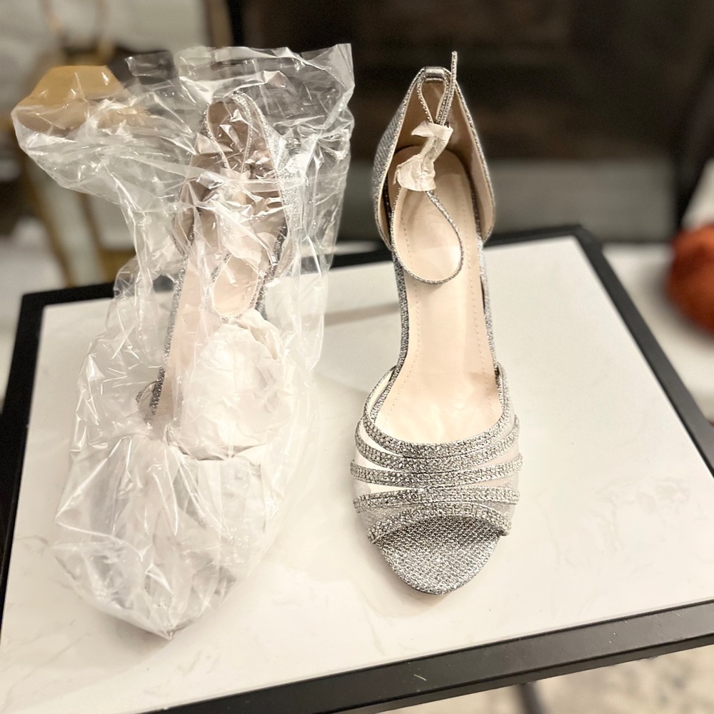 Elegant Silver Women's Heels